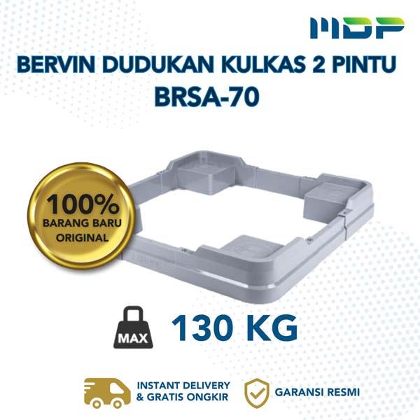 BERVIN DUDUKAN KULKAS 2 PINTU MAX 320L BRSA-70 GREY