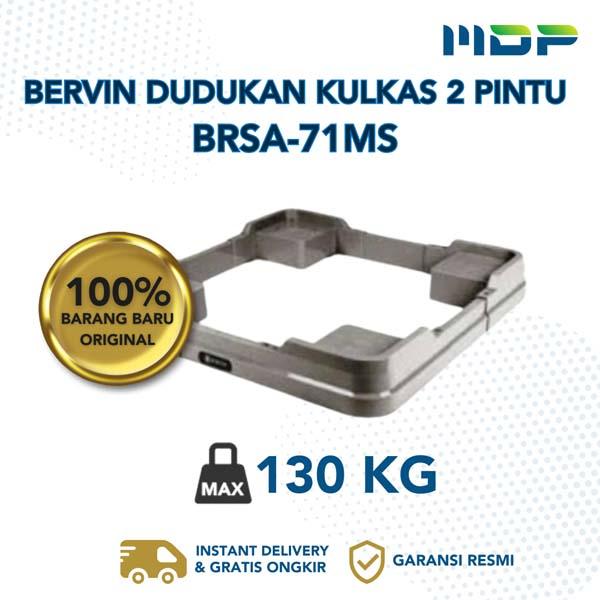BERVIN DUDUKAN KULKAS 2 PINTU MAX 320L BRSA-71MS METALIC SILVER