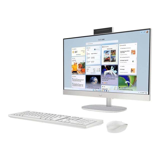 PC HP AIO 24-CR0223D (WHITE) : INTEL CORE I5-1334U,8GB DDR4-3200,512GB PCIE NVME SSD,INTEL IRIS XE GRAPHICS,23.8"FHD,WIN 11 HOME+OHS+M365