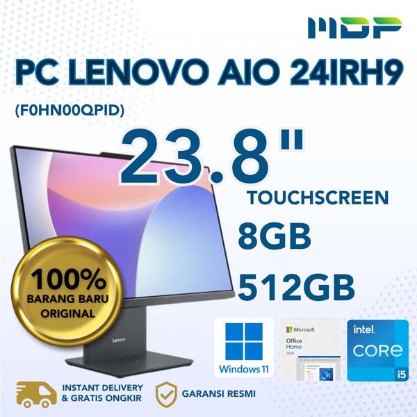 PC LENOVO AIO 24IRH9 (F0HN00QPID) CLOUD GREY : INTEL CORE I5-13420H,8GB DDR5,512GB SSD M.2 NVME,23.8"FHD TOUCHSCREEN,WIN 11+OHS+M365