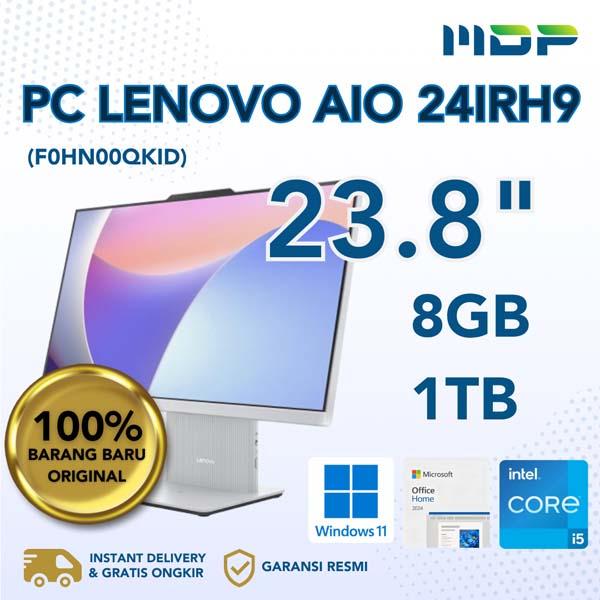 PC LENOVO AIO 24IRH9 (F0HN00QKID) CLOUD GREY : INTEL CORE I5-13420H,8GB,1TB SSD,23.8"FHD,WIN 11+OHS+M365