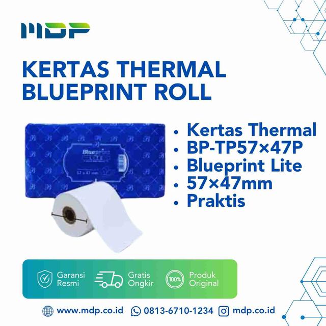 KERTAS THERMAL BLUEPRINT ROLL BP-TP57X47P LITE VOL: 24.5X24.5X23CM (1 BOX = 100 )