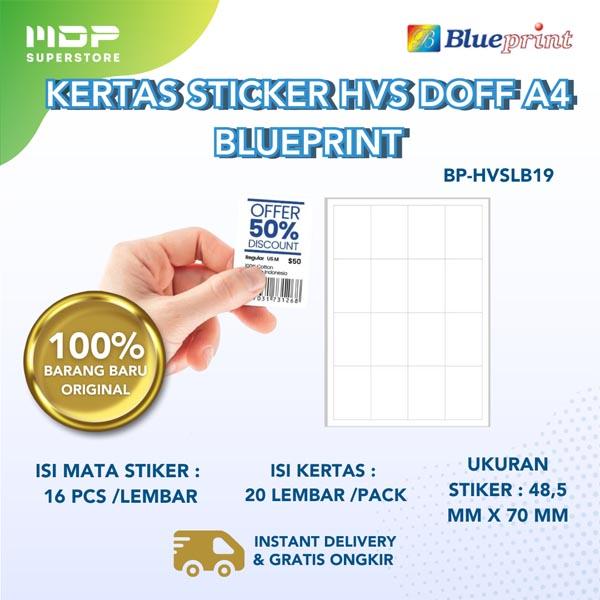 STICKER HVS LABEL BLUEPRINT 48.5 X 70 BP-HVSLB19