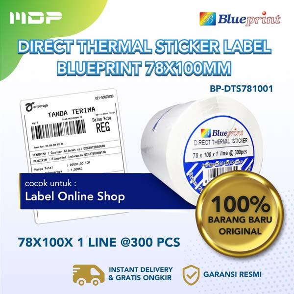 LABEL STICKER PRINTER BLUEPRINT 78 X 100 X 1 LINE @300 (BP-DTS781001)