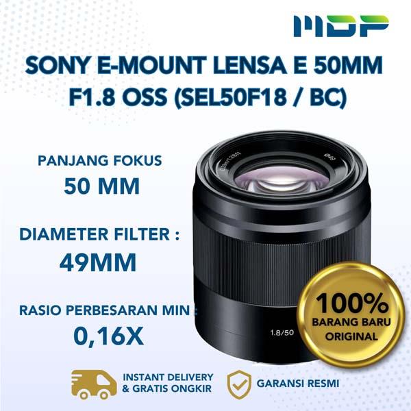 SONY E-MOUNT LENSA E 50MM F1.8 OSS (SEL50F18 / BC)