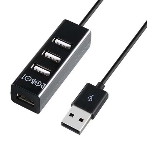 USB HUB 4 PORT BLACK ROBOT H140-80