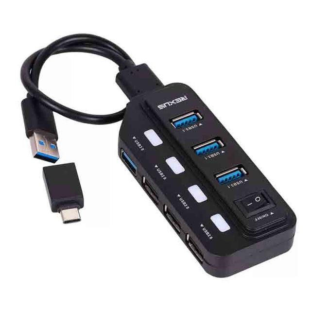 USB HUB 4 PORT ,V2.0 3PO RXH-332 7PORT REXUS