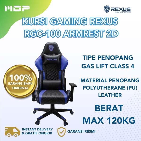 GAMING CHAIR REXUS RGC-100 BLUE ARMREST 2D