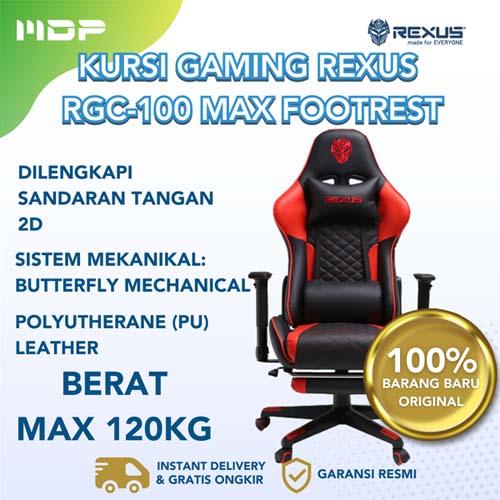 GAMING CHAIR REXUS RGC-100 MAX FOOTREST (RED)