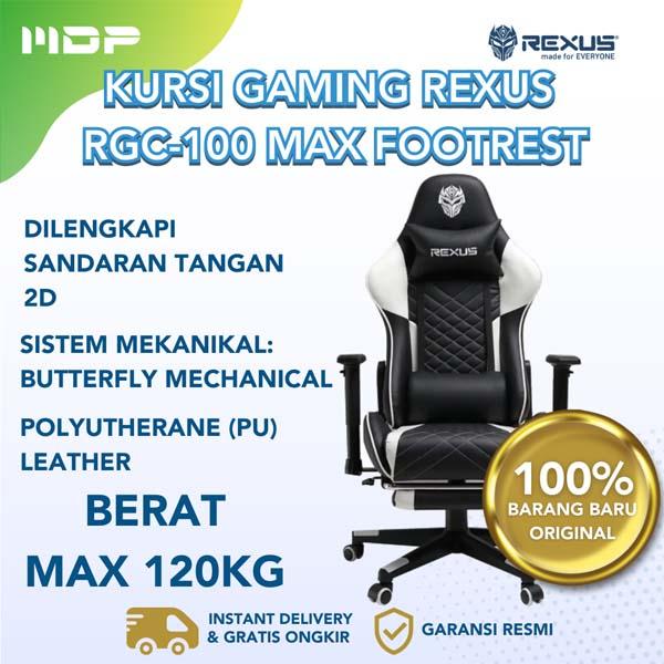 GAMING CHAIR REXUS RGC-100 MAX FOOTREST (WHITE)