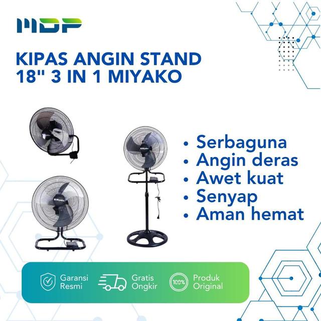 KIPAS ANGIN STAND 18" 3 IN 1 MIYAKO (KST18RC)
