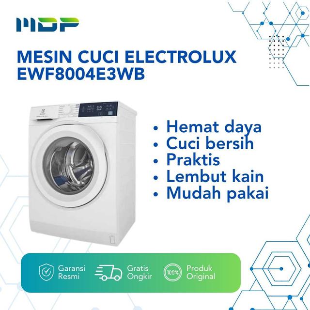 MESIN CUCI ELECTROLUX FRONT LOADING EWF8004E3WB (8KG)