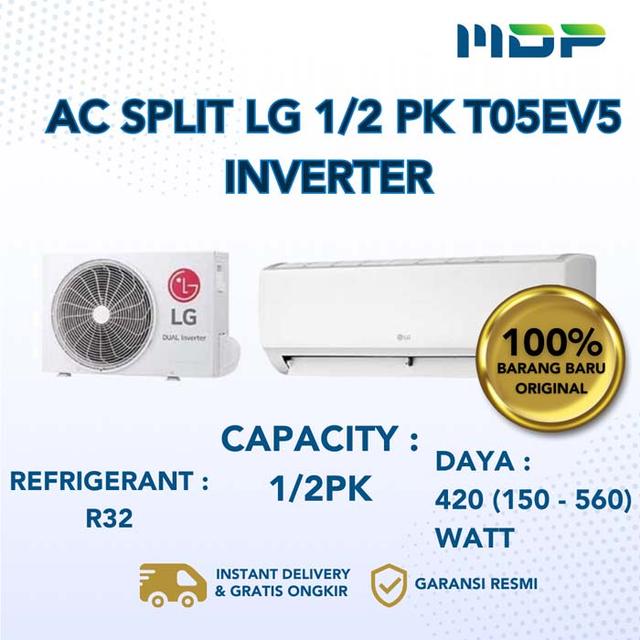 AC SPLIT LG 1/2 PK T05EV5 INVERTER (INCLD : HA1652)