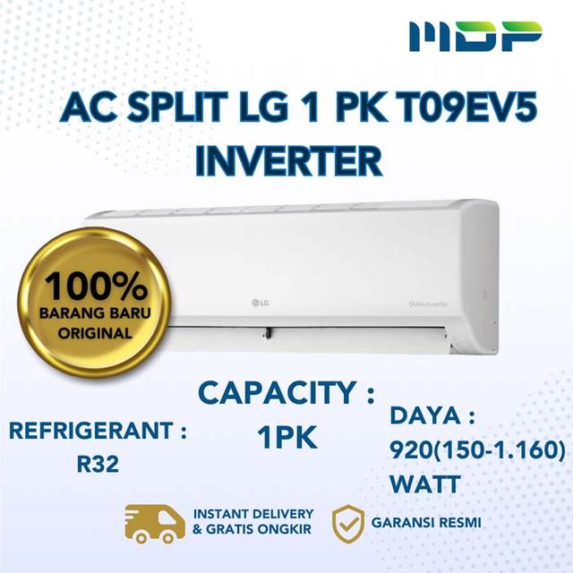 AC SPLIT LG 1 PK T09EV5 INVERTER (INLCD : HA1675)