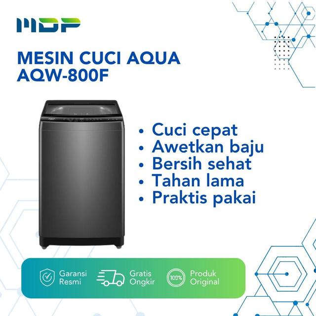 MESIN CUCI AQUA AQW-800F ( TOP LOAD 8KG)