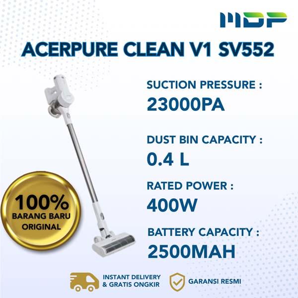 ACERPURE CLEAN V1 SV552 (WHITE/VACUUM CLEANER/10W) (ZL.ACCTG.02Q)