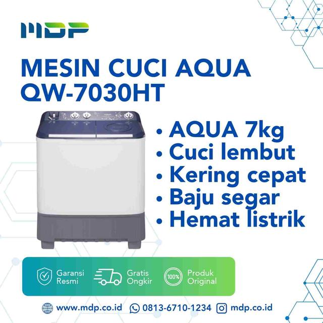 MESIN CUCI AQUA QW-7030HT (TWIN TUB / 7KG)