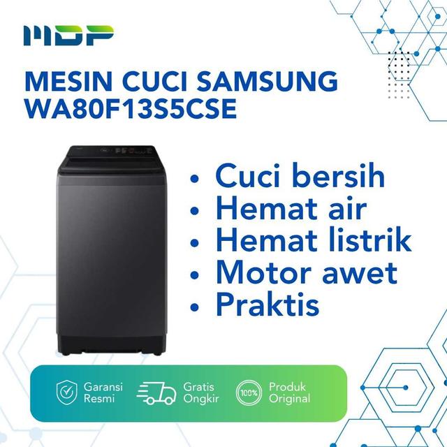 MESIN CUCI SAMSUNG WA80F13S5CSE ( TOP LOAD/13KG)