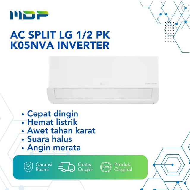 AC SPLIT LG 1/2 PK K05NVA INVERTER (INCLUDE:HA2445)
