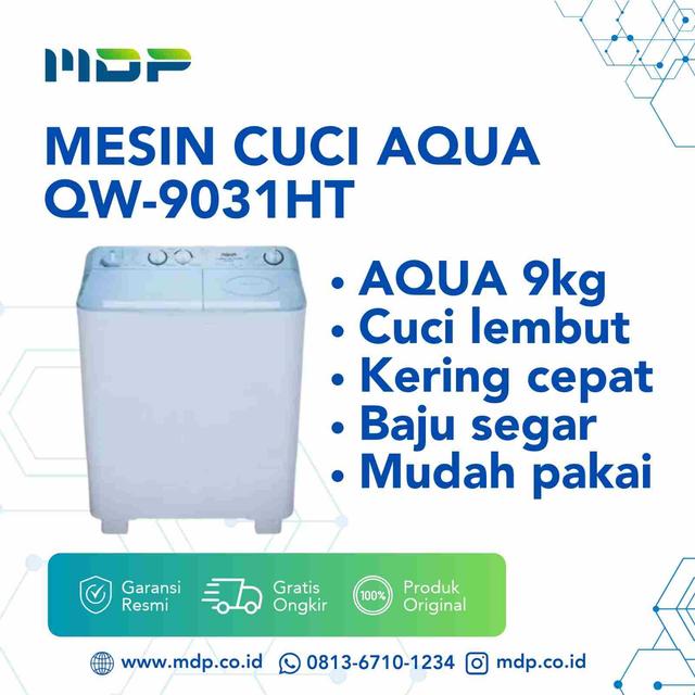 MESIN CUCI AQUA QW-9031HT ( TWIN TUB/9KG)