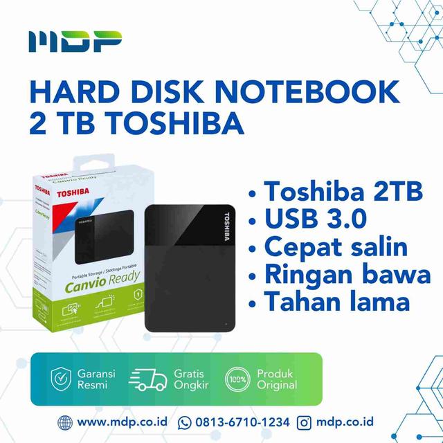 HARD DISK NOTEBOOK 2 TB TOSHIBA (EXT) CANVIO READY 3.0 HDTP320AK3AA