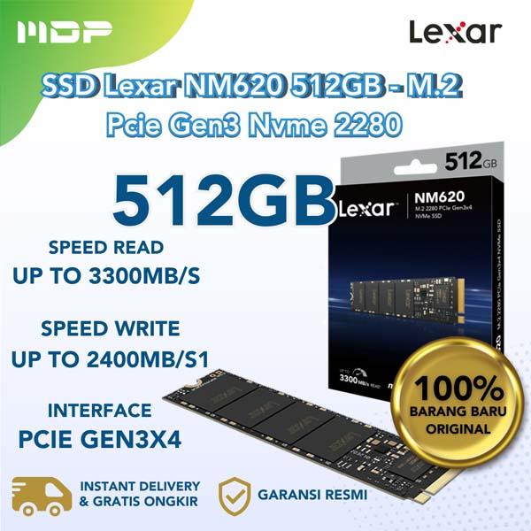 SSD LEXAR LNM620X512G-RNNNG 512GB M.2 NVME - PCIE GEN3X4 3.300/3.500 MB/S