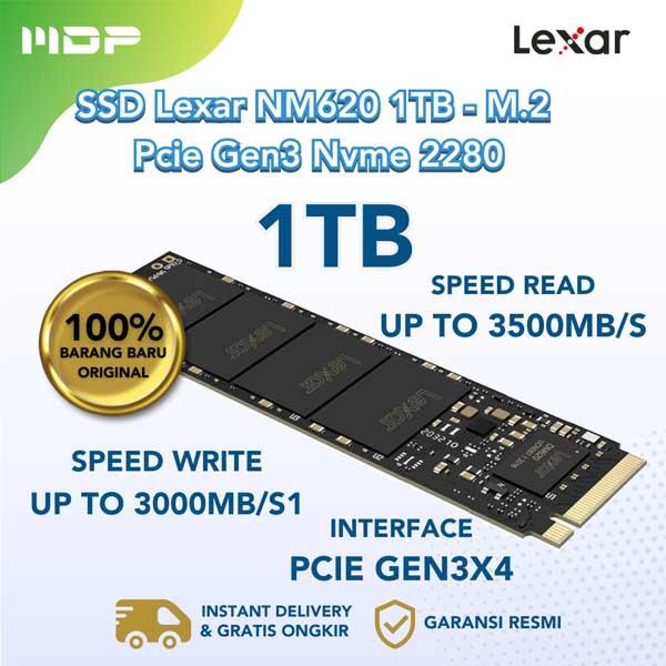 SSD LEXAR LNM620X001T-RNNNG 1TB M.2 NVME - PCIE GEN3X4 3.300/3.500 MB/S