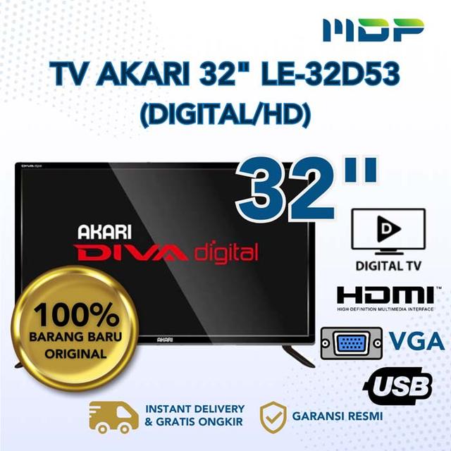 LED TV AKARI 32" LE-32D53 (DIGITAL/HD)