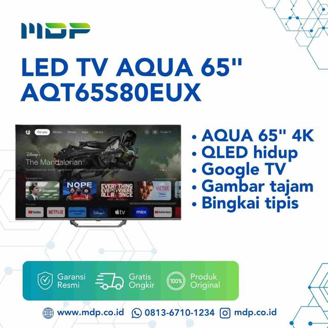 LED TV AQUA 65" AQT65S80EUX (GOOGLE TV/QLED/4K)