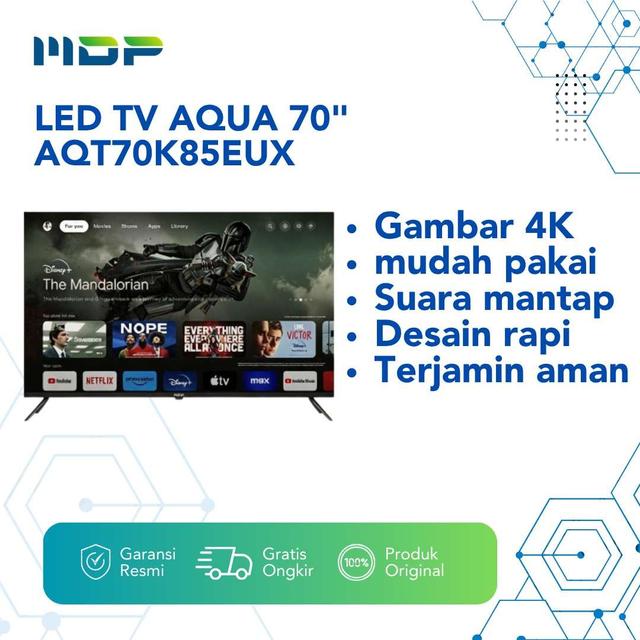 LED TV AQUA 70" AQT70K85EUX ( GOOGLE TV/UHD/4K)
