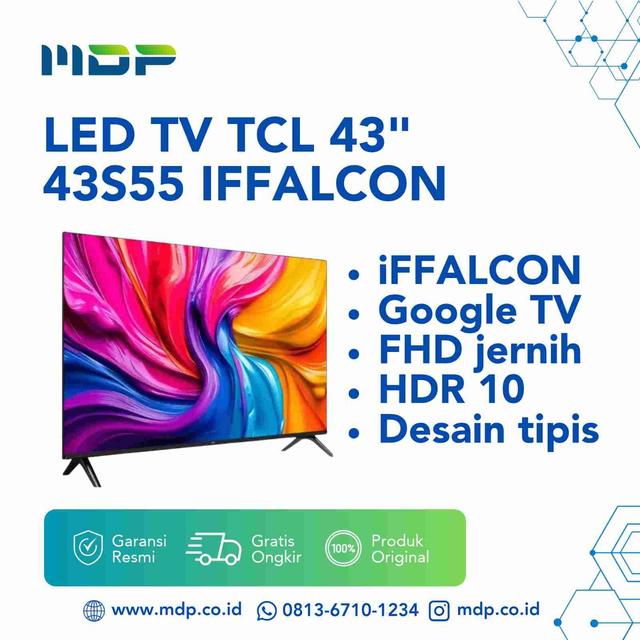 LED TV TCL 43" 43S55 IFFALCON (GOOGLE TV/FULL HD) 