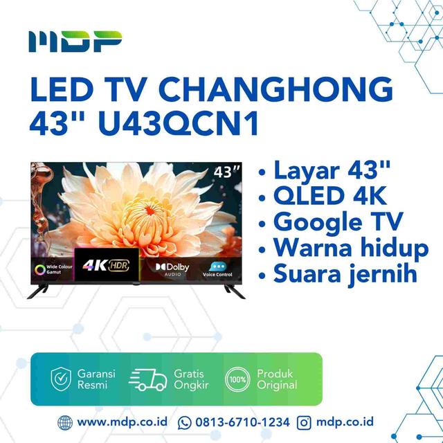 LED TV CHANGHONG 43" U43QCN1(GOOGLE TV/QLED/4K) 
