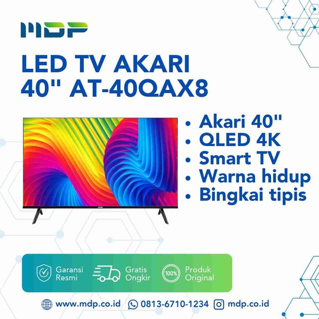LED TV AKARI 40" AT-40QAX8 ( SMART TV/QLED/4K)