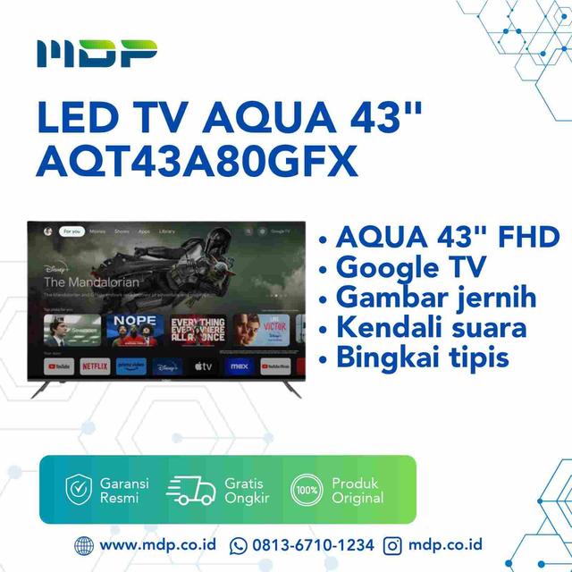LED TV AQUA 43" AQT43A80GFX (GOOGLE TV/FHD) 