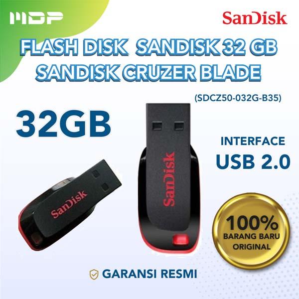 MEMORY CARD FLASH DISK 32 GB SANDISK CRUZER BLADE (CZ50) (SDCZ50-032G-B35)