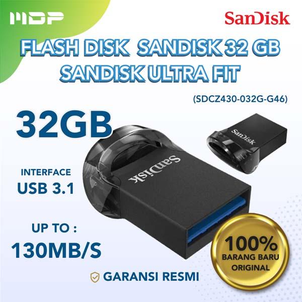 MEMORY CARD FLASH DISK 32 GB SANDISK ULTRA FIT USB 3.1 (SDCZ430-032G-G46)