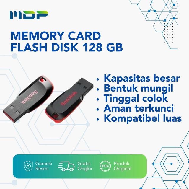 MEMORY CARD FLASH DISK 128 GB SANDISK CRUZER BLADE (CZ50) (SDCZ50-128G-B35)