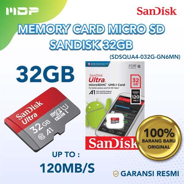 MEMORY CARD SANDISK ULTRA MICRO SDHC UHS-I CARD 32GB (SDSQUA4-032G-GN6MN)