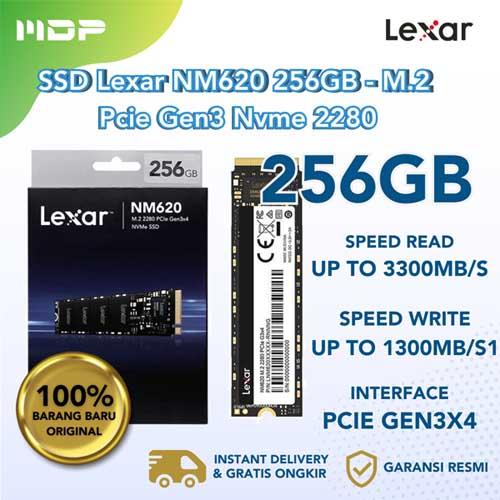 SSD LEXAR LNM620X256G-RNNNG 256GB M.2 NVME - PCIE GEN3X4 3.300/3.500 MB/S