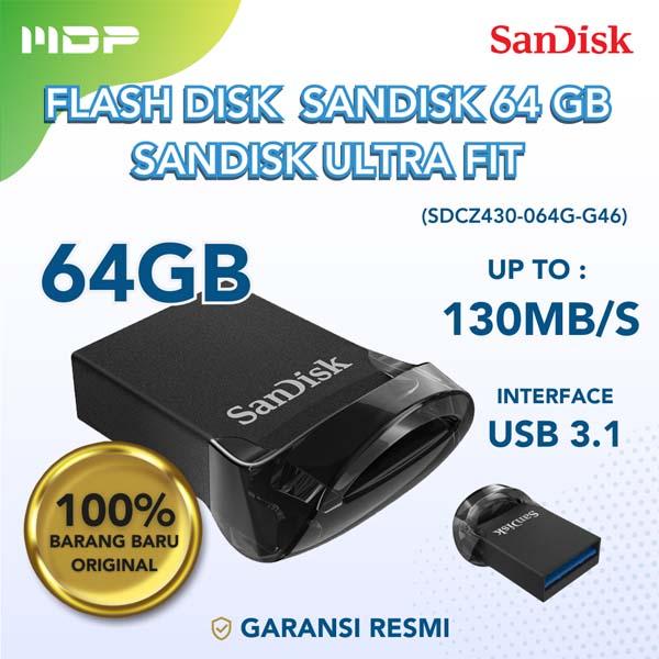 MEMORY CARD FLASH DISK 64 GB SANDISK ULTRA FIT USB 3.1 (SDCZ430-064G-G46)