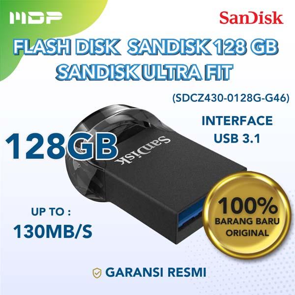 MEMORY CARD FLASH DISK 128 GB SANDISK ULTRA FIT USB 3.1 (SDCZ430-0128G-G46)