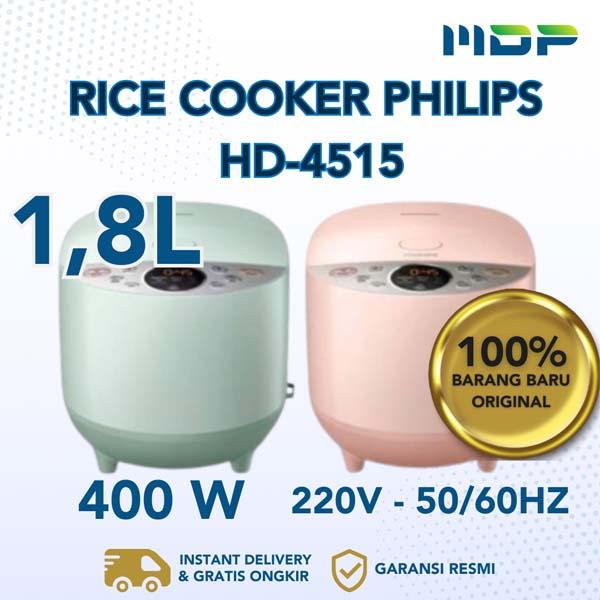 RICE COOKER PHILIPS HD-4515/85/90 FUZZY LOGIC (1.8LITER) PINK/GREEN