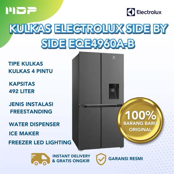 KULKAS ELECTROLUX SIDE BY SIDE EQE4960A-B (4 DOORS 492L) 