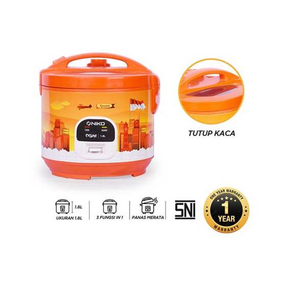 RICE COOKER NIKO LANDMARK ( TUTUP KACA ) (1,8L)