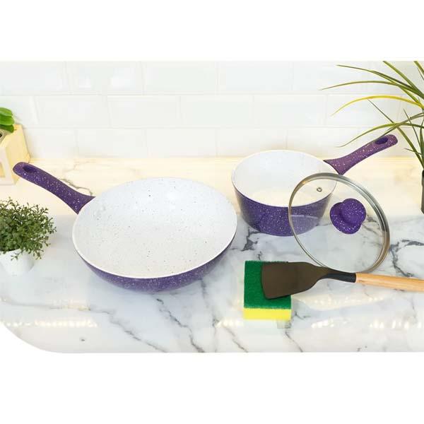 BOLDE SUPER PAN GRANITE 5 PCS SETS PURPLE BUTTERFLY