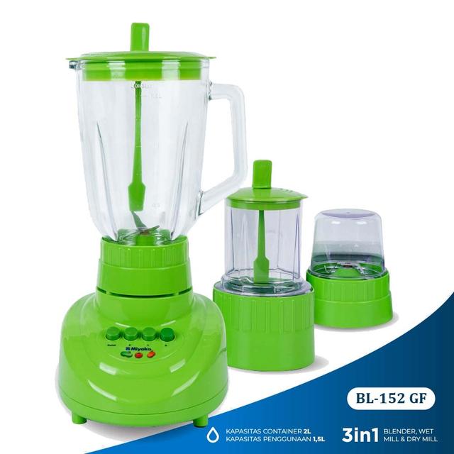BLENDER MIYAKO BL-152GF 3 IN 1 ( KACA/1,5L/300WATT)