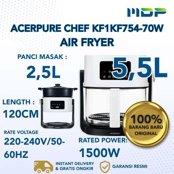 ACERPURE CHEF KF1KF754-70W 2 IN 1 ( AIR FRYER/WHITE) 