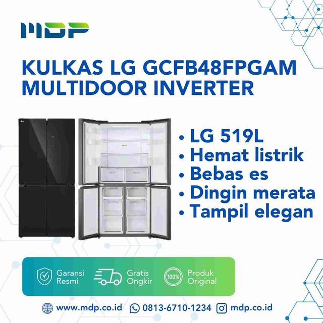 KULKAS LG GCFB48FPGAM MULTIDOOR INVERTER ( 4 DOORS/519L )