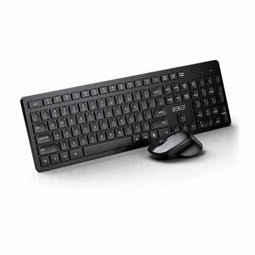 KEYBOARD MOUSE COMBO ROBOT KM4000 BLACK WIRELESS