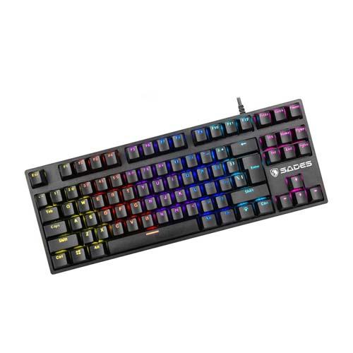 KEYBOARD GAMING SADES MECHANICAL KHANDA TKL RGB (BLACK/WHITE)